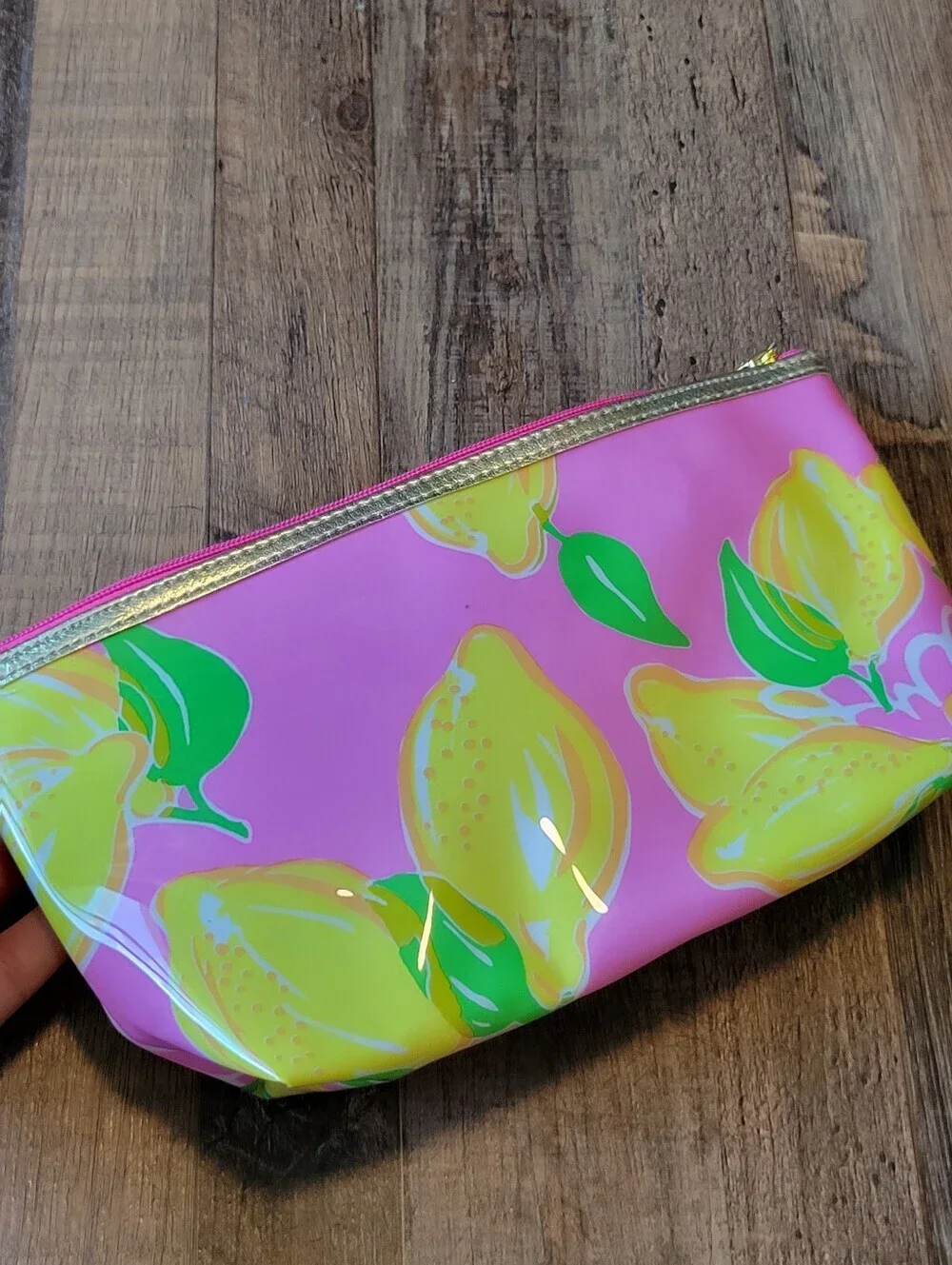 Lilly Pulitzer For Estee Lauder Lemon Print Cosmetic Bag